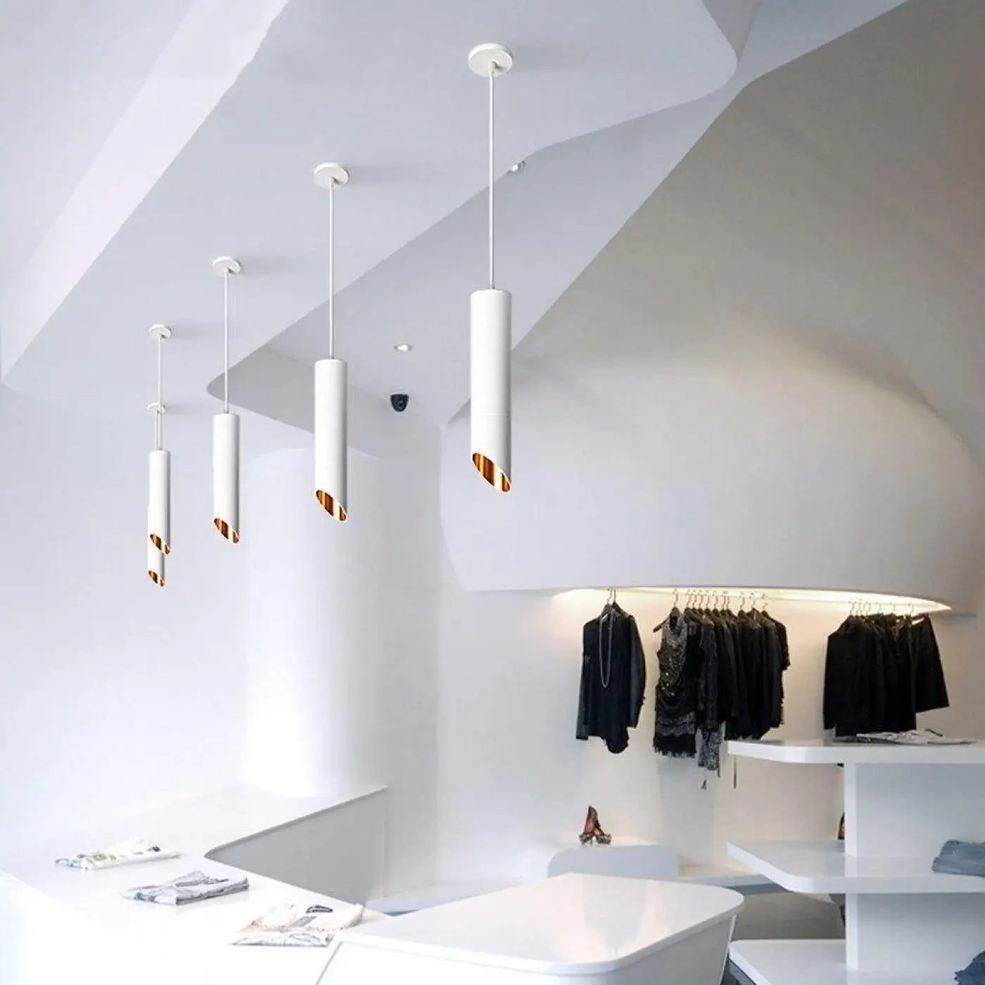 Suspension Design Moderne - Éclairage Élégant Noir & Blanc