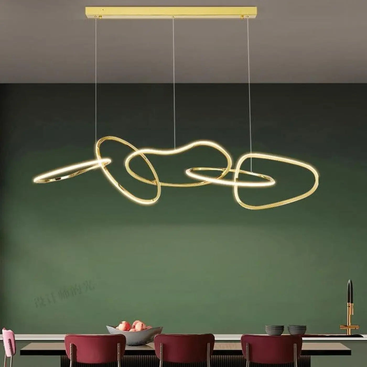 Suspension Design Dorée XXL Luminaire Moderne