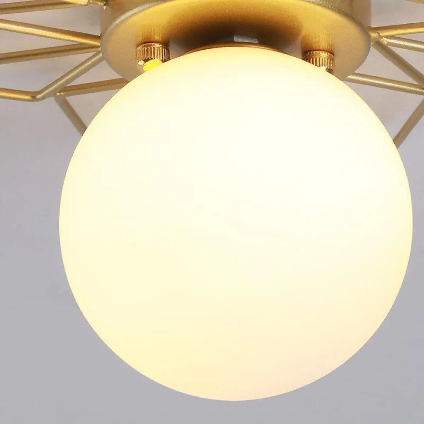 Plafonnier Soleil Laiton Doré Design
