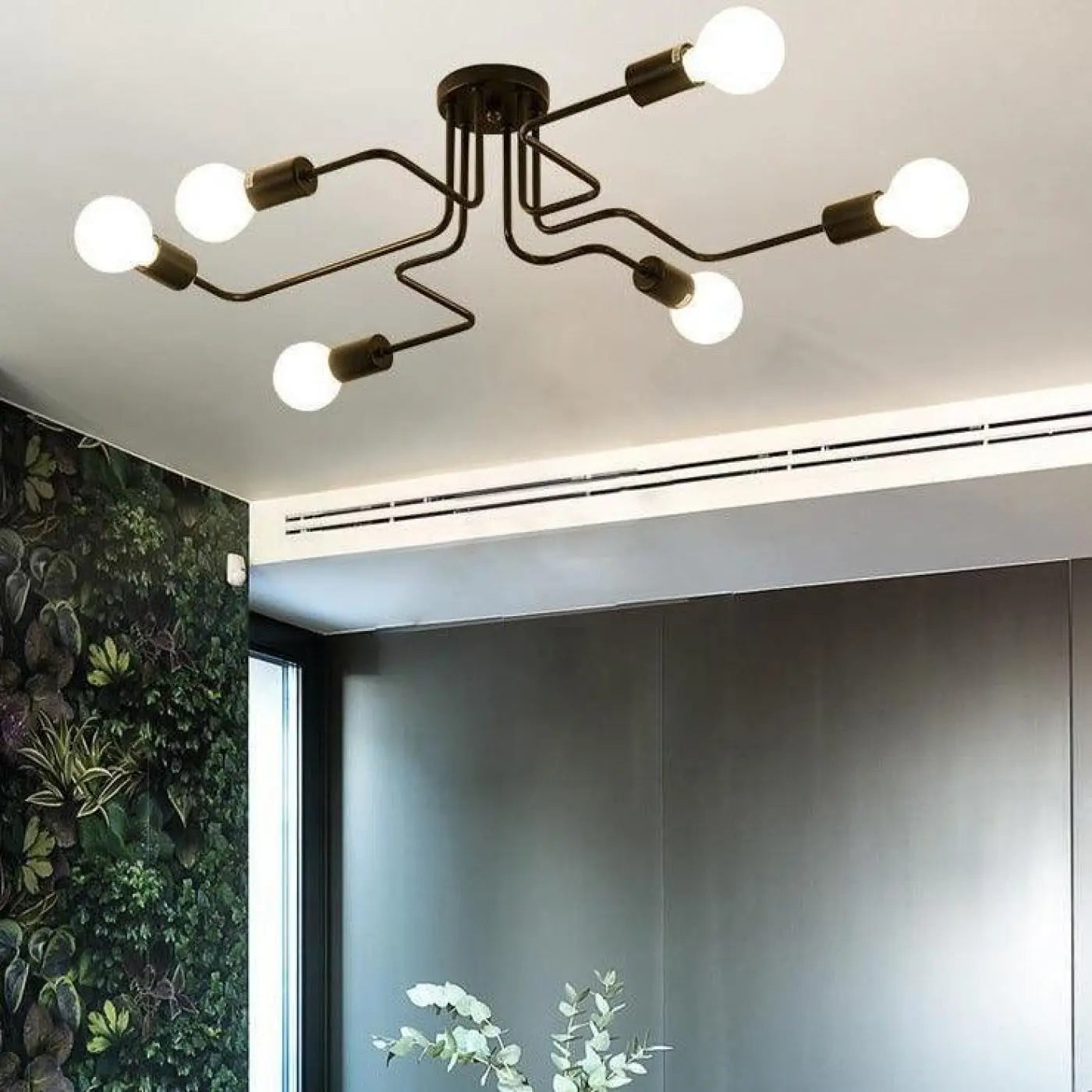 Plafonnier LED Design Noir Moderne