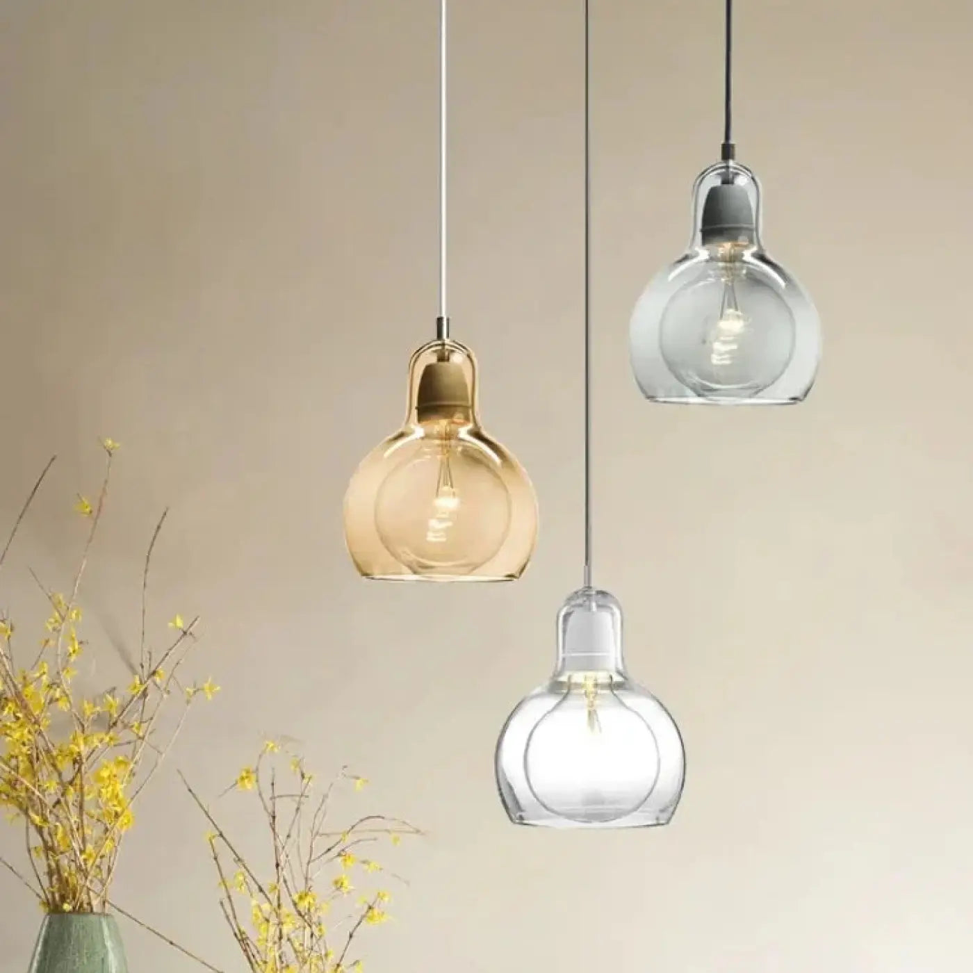 Suspension Luminaire Verre Coloré Design Moderne