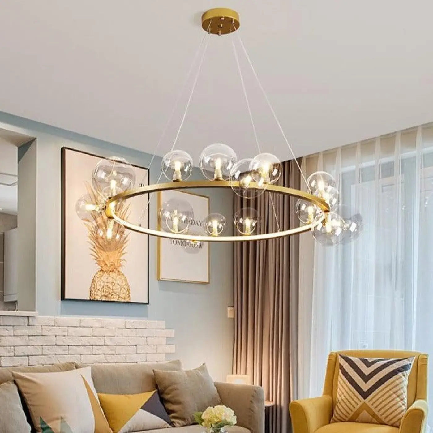 Suspension Luminaire Boule Design Minimaliste