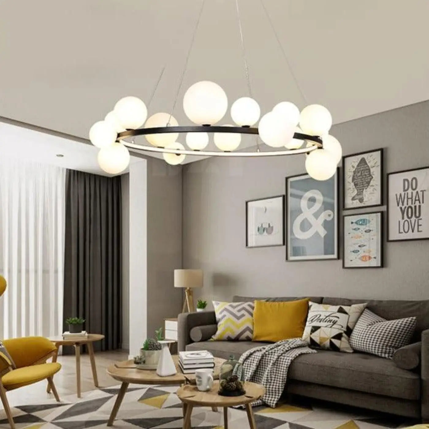 Suspension Luminaire Boule Design Minimaliste