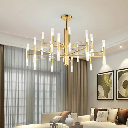 Grand Plafonnier LED Design Noir ou Doré