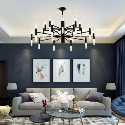 Grand Plafonnier LED Design Noir ou Doré
