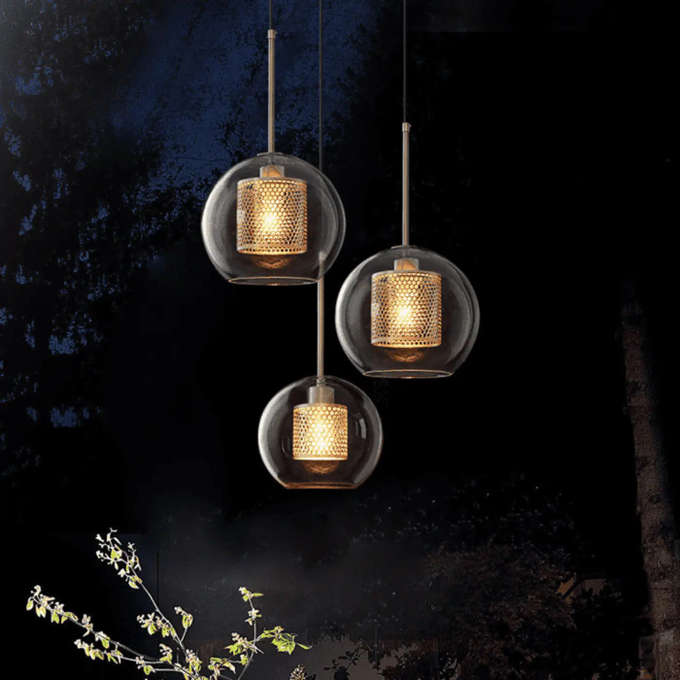 Suspension Industrielle Métal & Verre