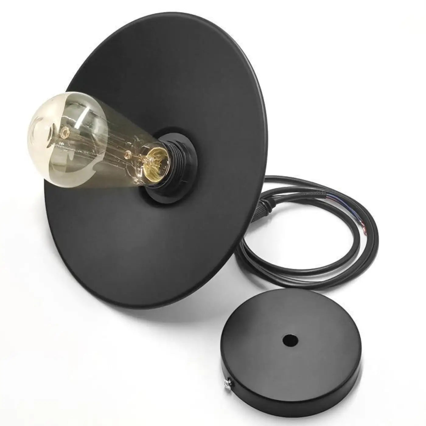 Suspension Noire Design Industriel & Vintage