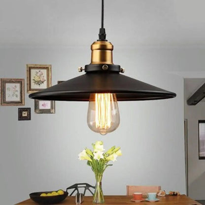 Suspension Noire Design Industriel & Vintage