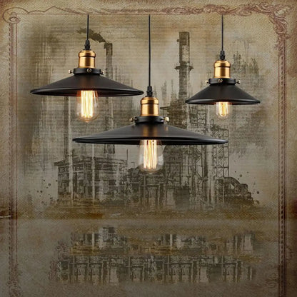 Suspension Noire Design Industriel & Vintage