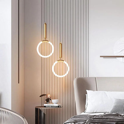 Lampe Suspension LED Design Moderne Doré