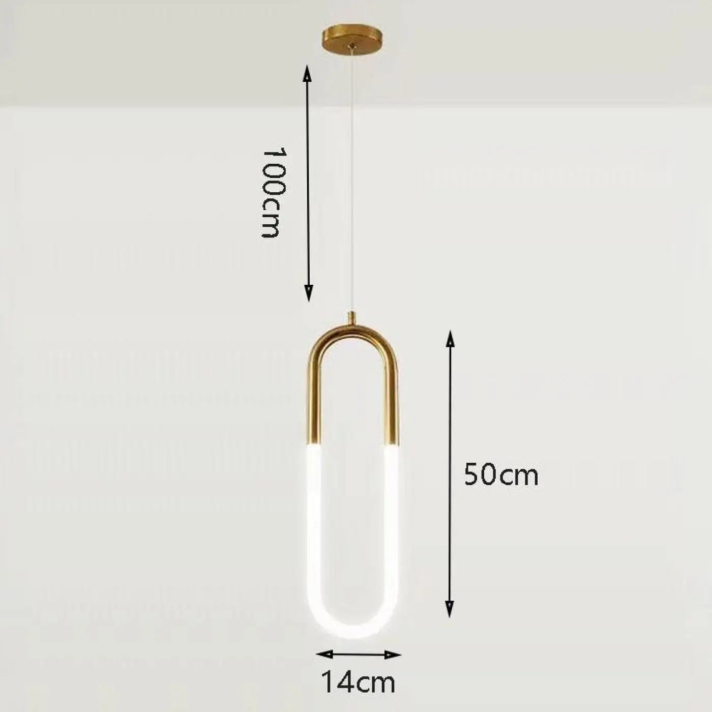 Lampe Suspension LED Design Moderne Doré