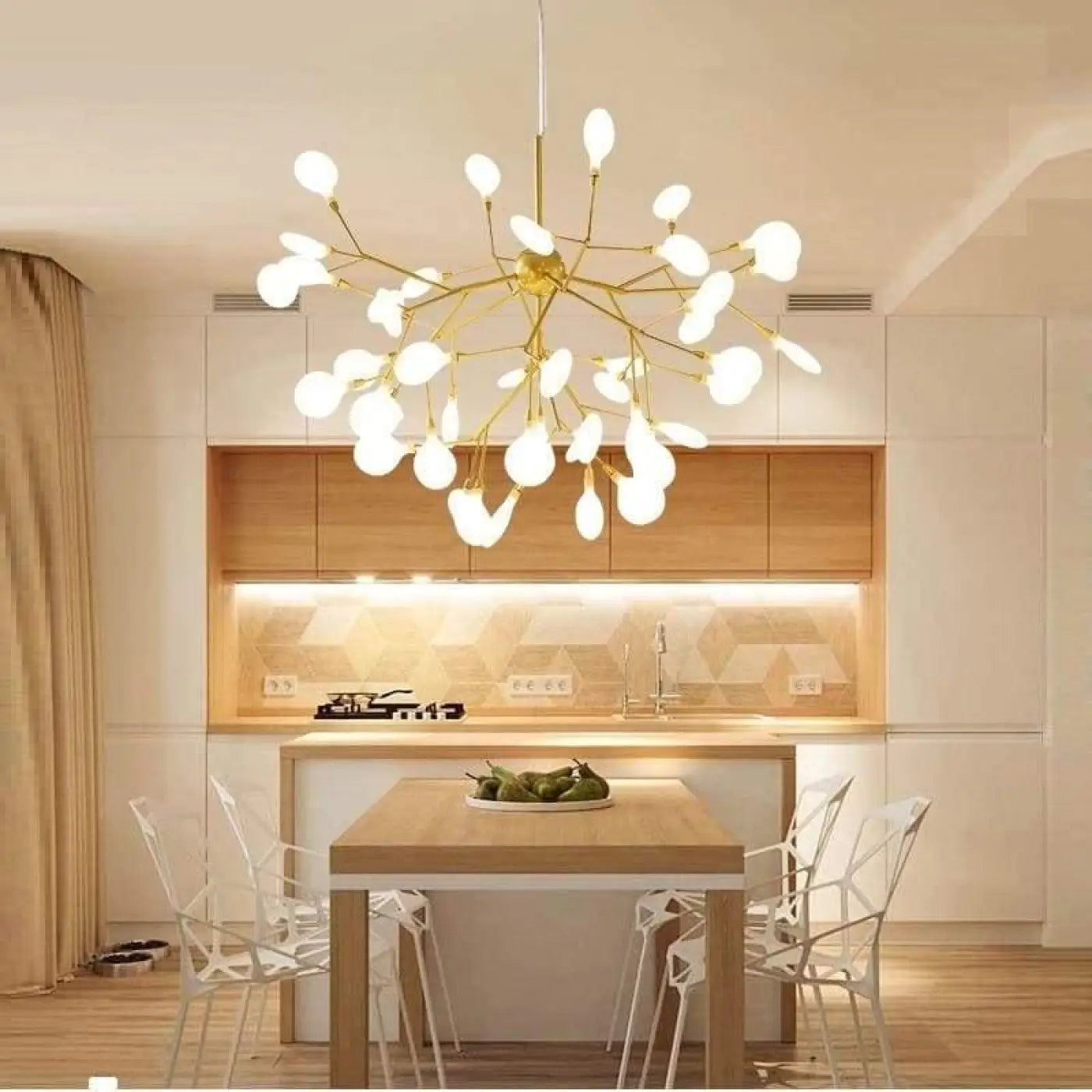 Suspension Luminaire Design LED Métal Noir ou Doré