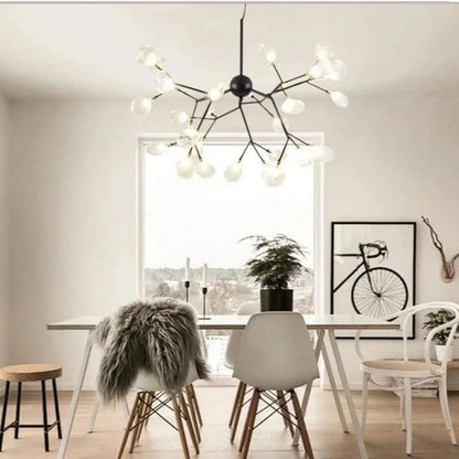 Suspension Luminaire Design LED Métal Noir ou Doré