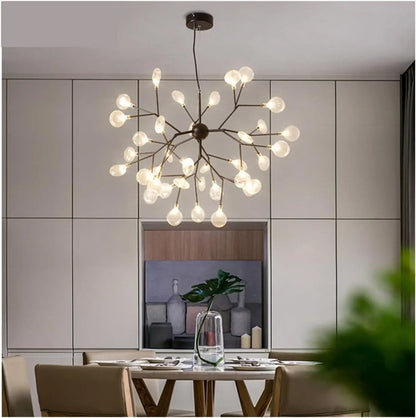 Suspension Luminaire Design LED Métal Noir ou Doré