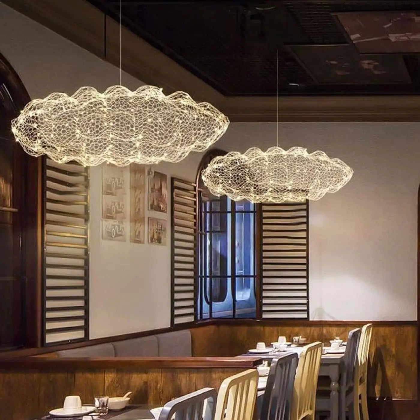 Suspension LED Dorée Design Moderne