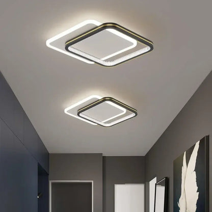 Plafonnier LED Design Noir ou Doré