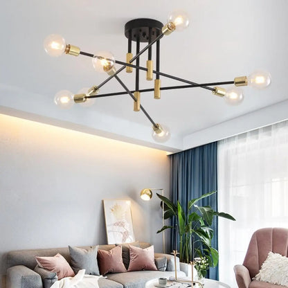 Plafonnier Scandinave Bois & Rotin - Ambiance Douce