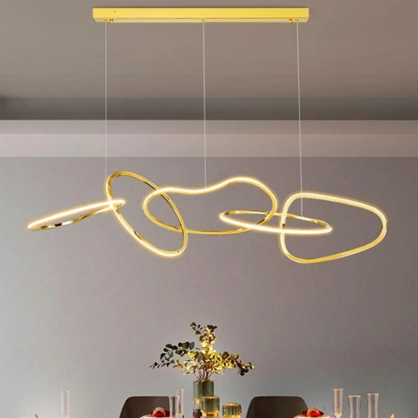 Suspension Design Dorée XXL Luminaire Moderne