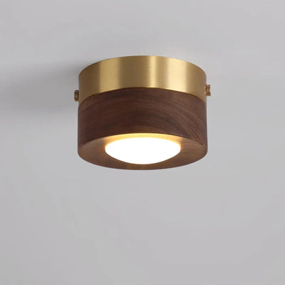 Plafonnier Bois Laiton Naturel & Moderne