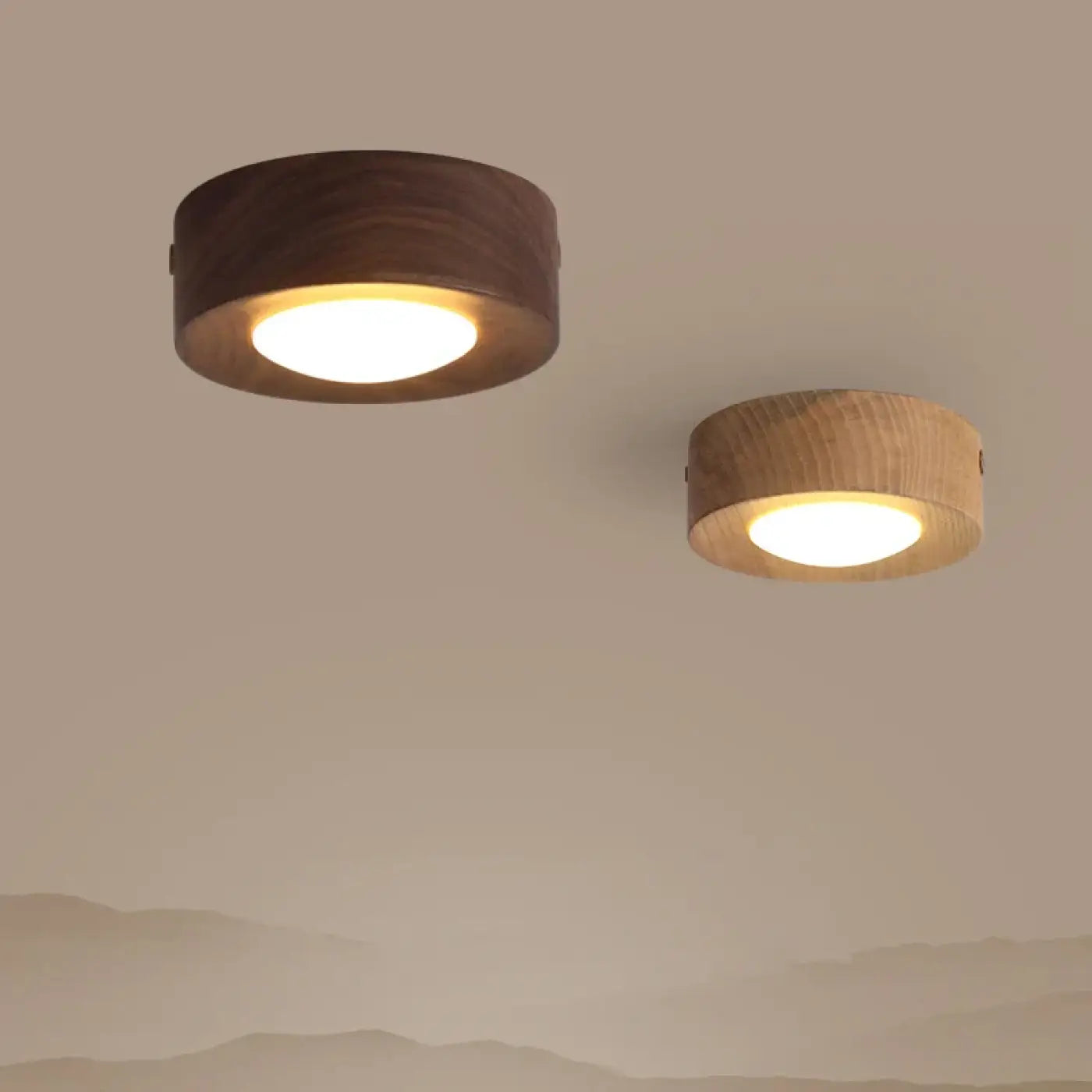 Plafonnier Bois Laiton Naturel & Moderne