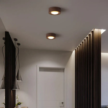 Plafonnier Bois Laiton Naturel & Moderne