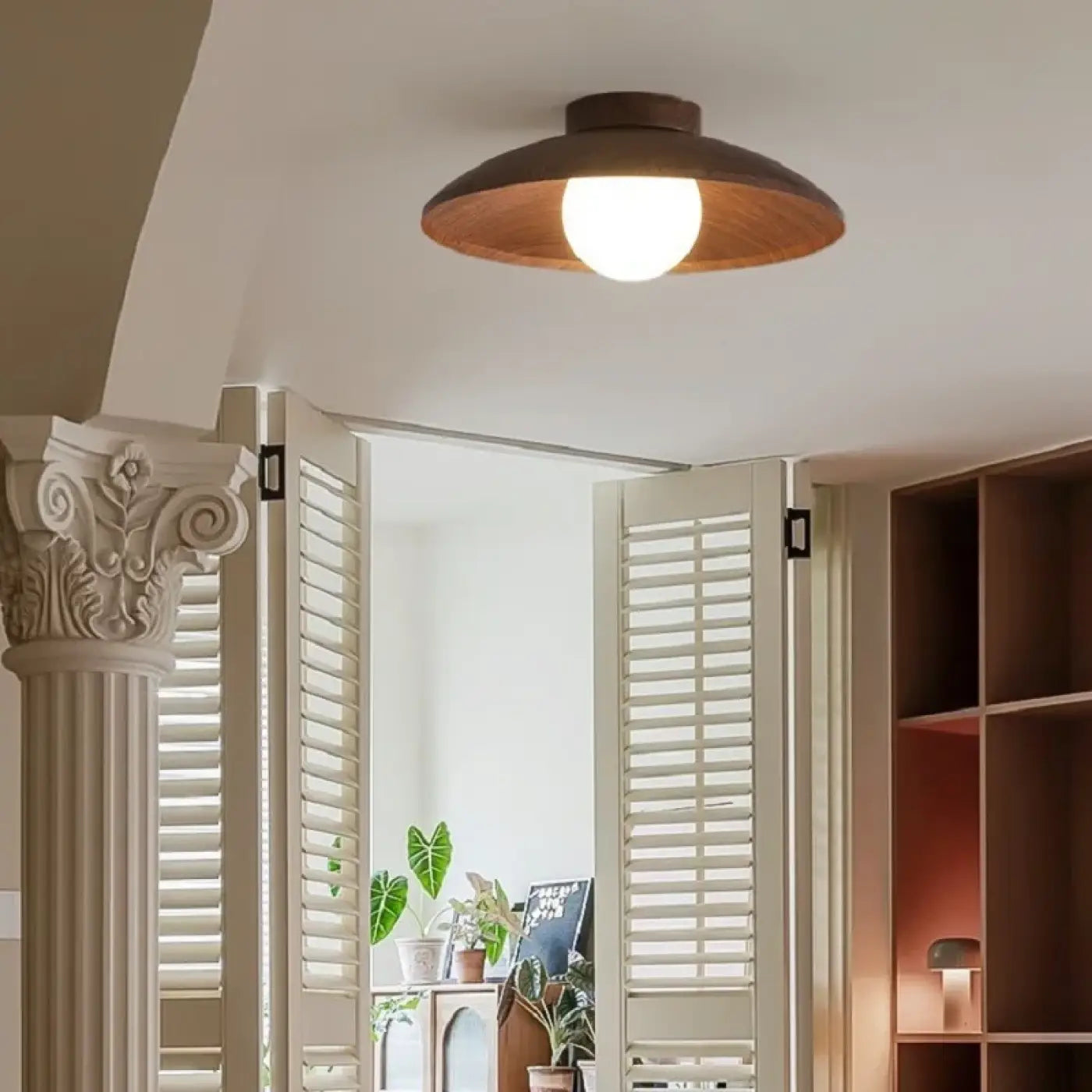 Plafonnier Rond Bois Design Naturel & Moderne