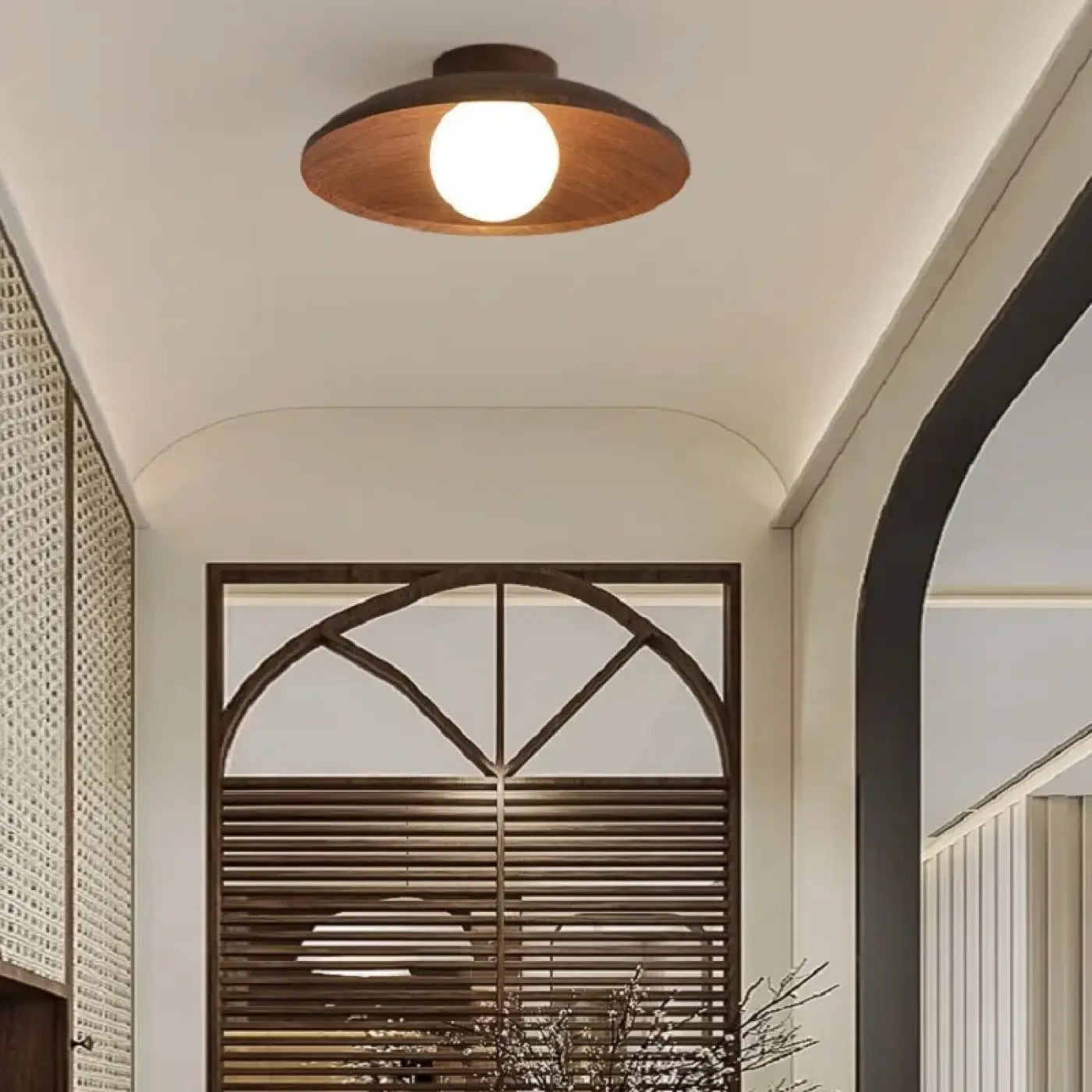 Plafonnier Rond Bois Design Naturel & Moderne