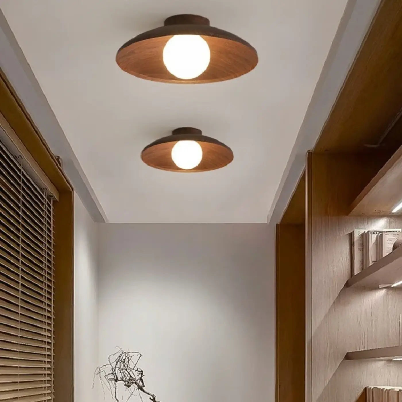 Plafonnier Rond Bois Design Naturel & Moderne