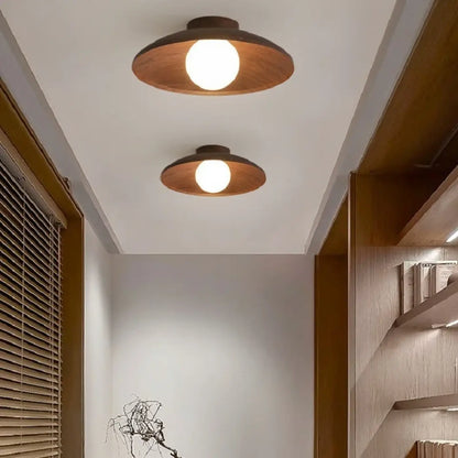 Plafonnier Rond Bois Design Naturel & Moderne