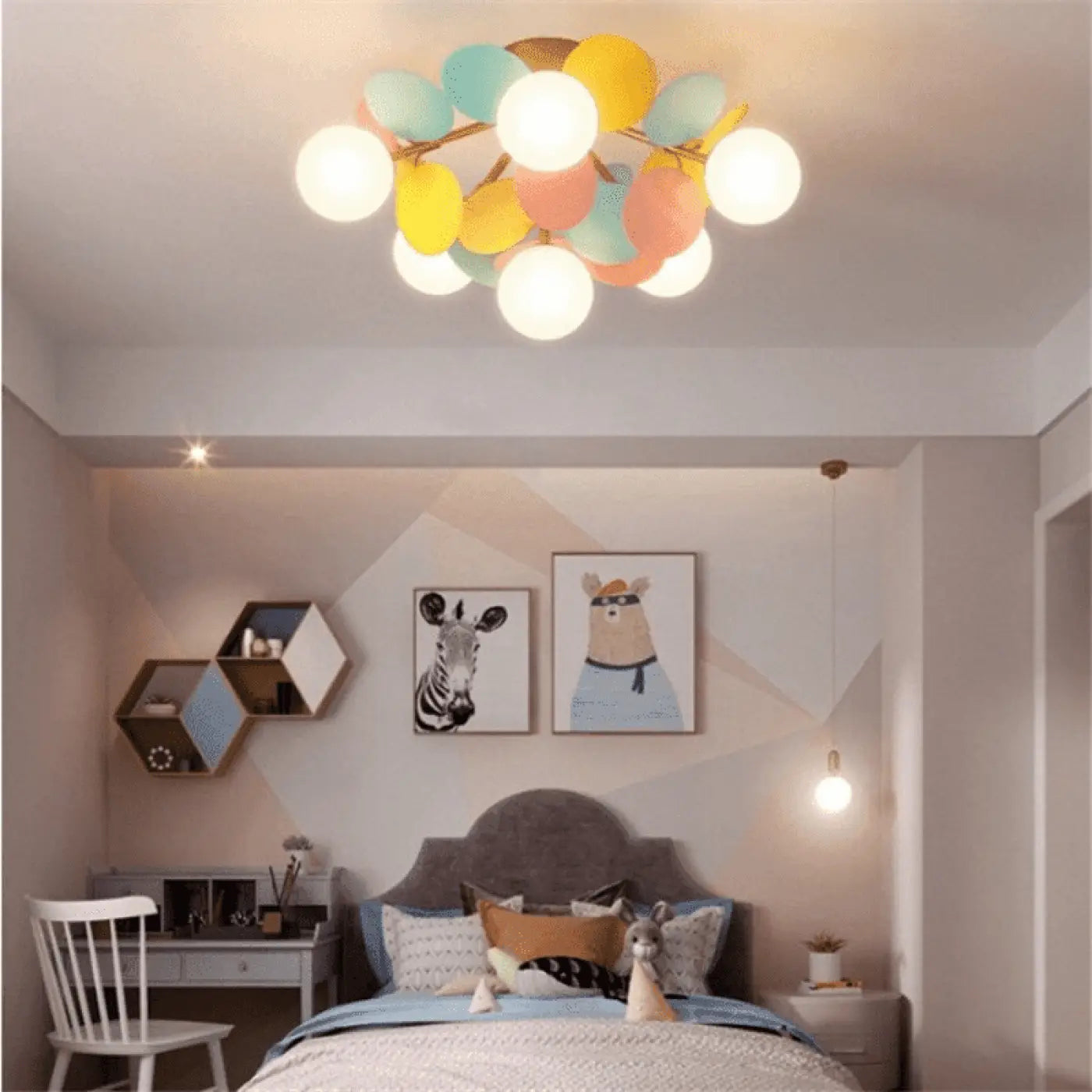 Plafonnier Sphères Lumineuses Design Moderne