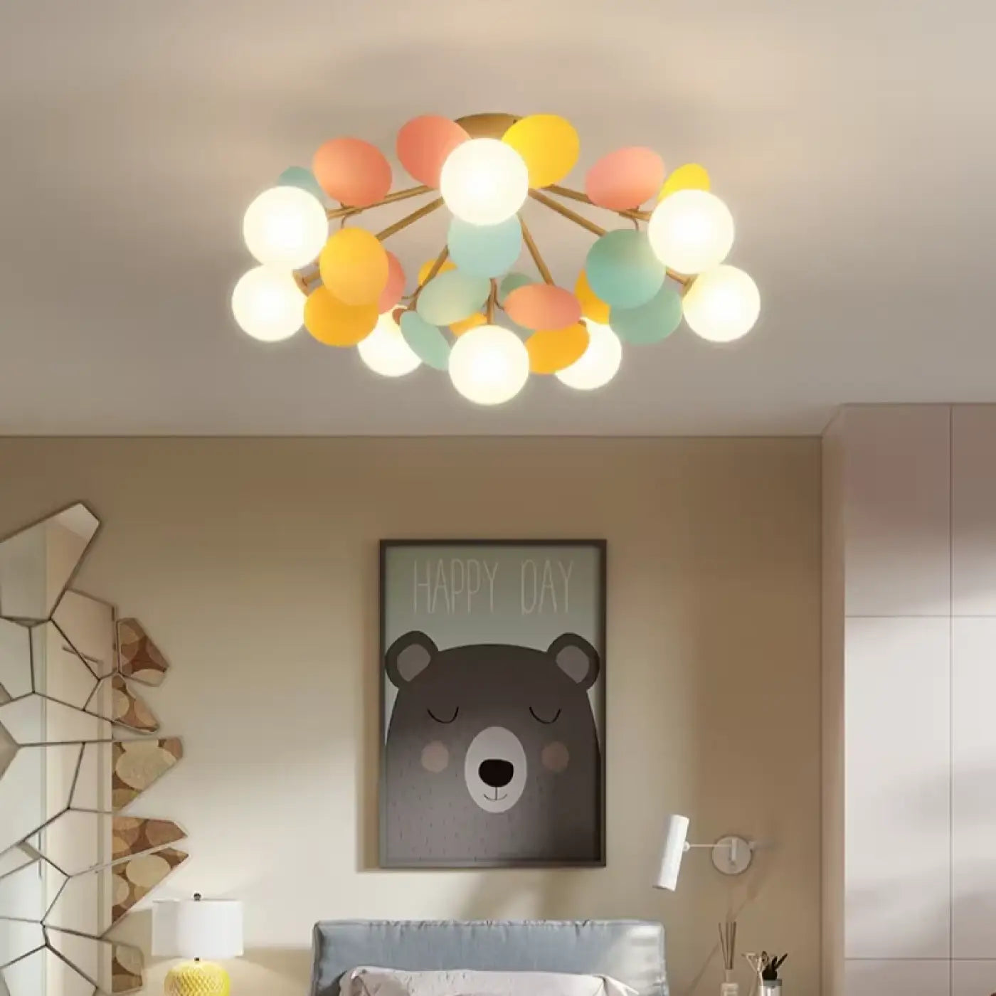Plafonnier Sphères Lumineuses Design Moderne