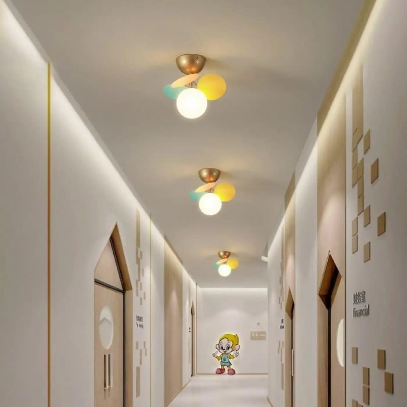 Plafonnier Sphères Lumineuses Design Moderne