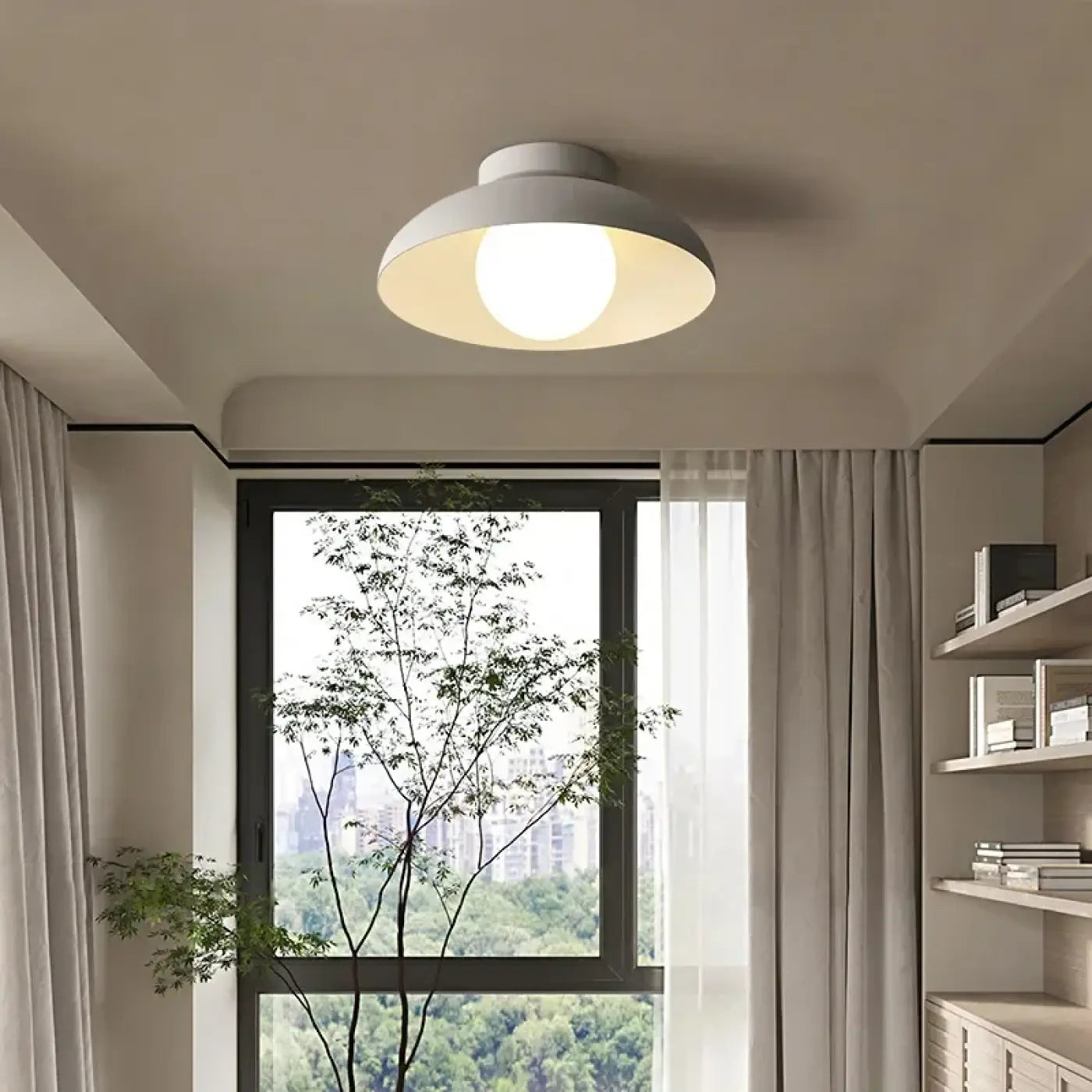 Plafonnier LED Rond Évasé Contemporain