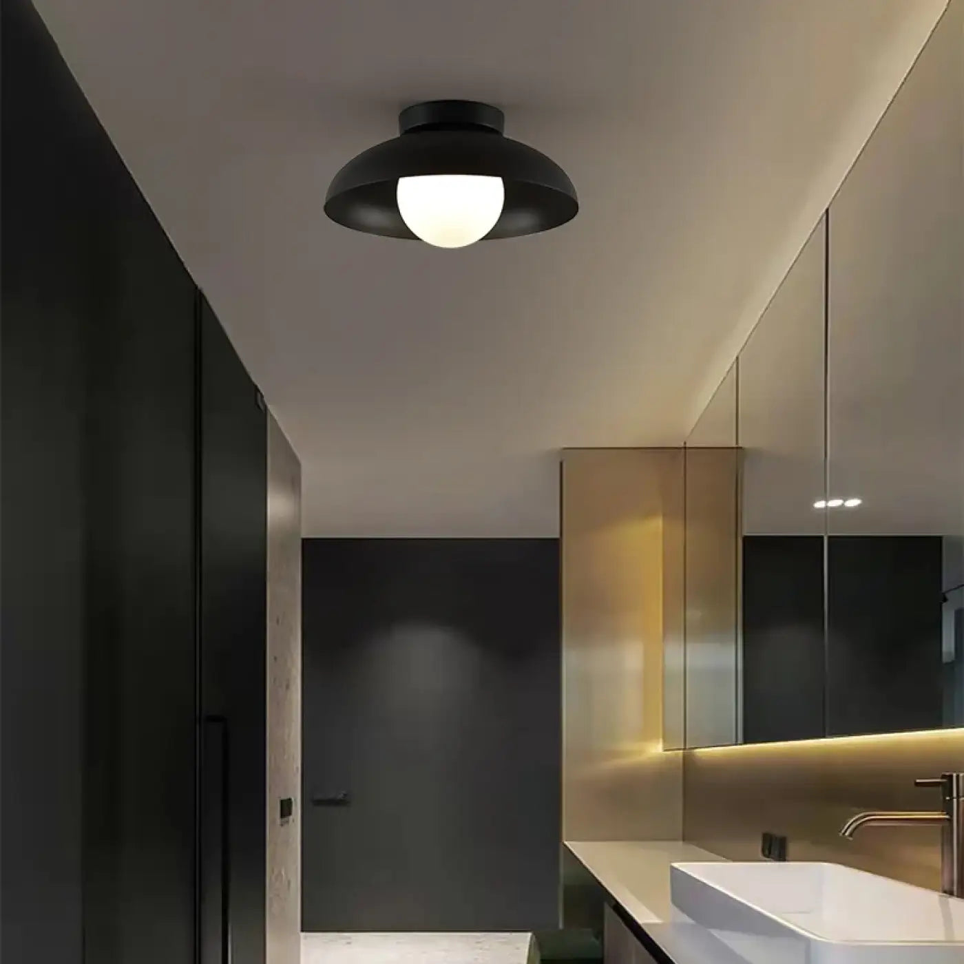 Plafonnier LED Rond Évasé Contemporain