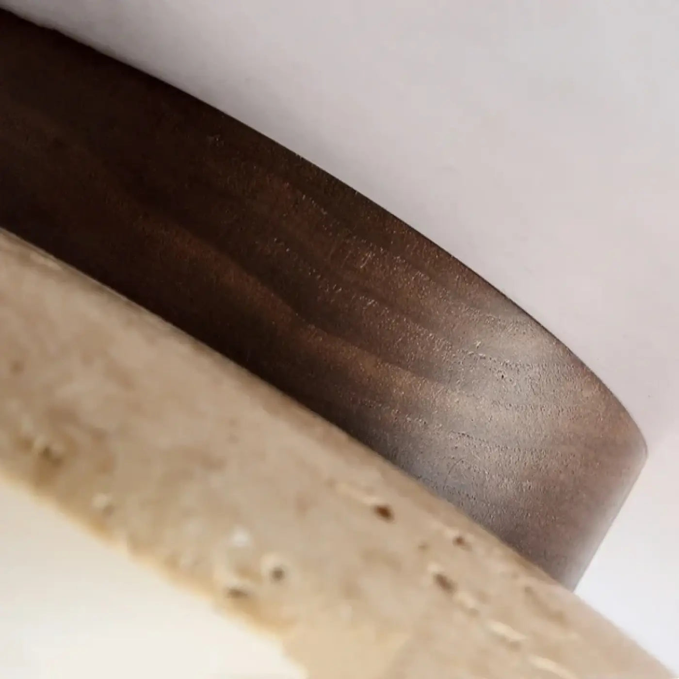 Plafonnier Cylindrique Bois & Pierre Naturel