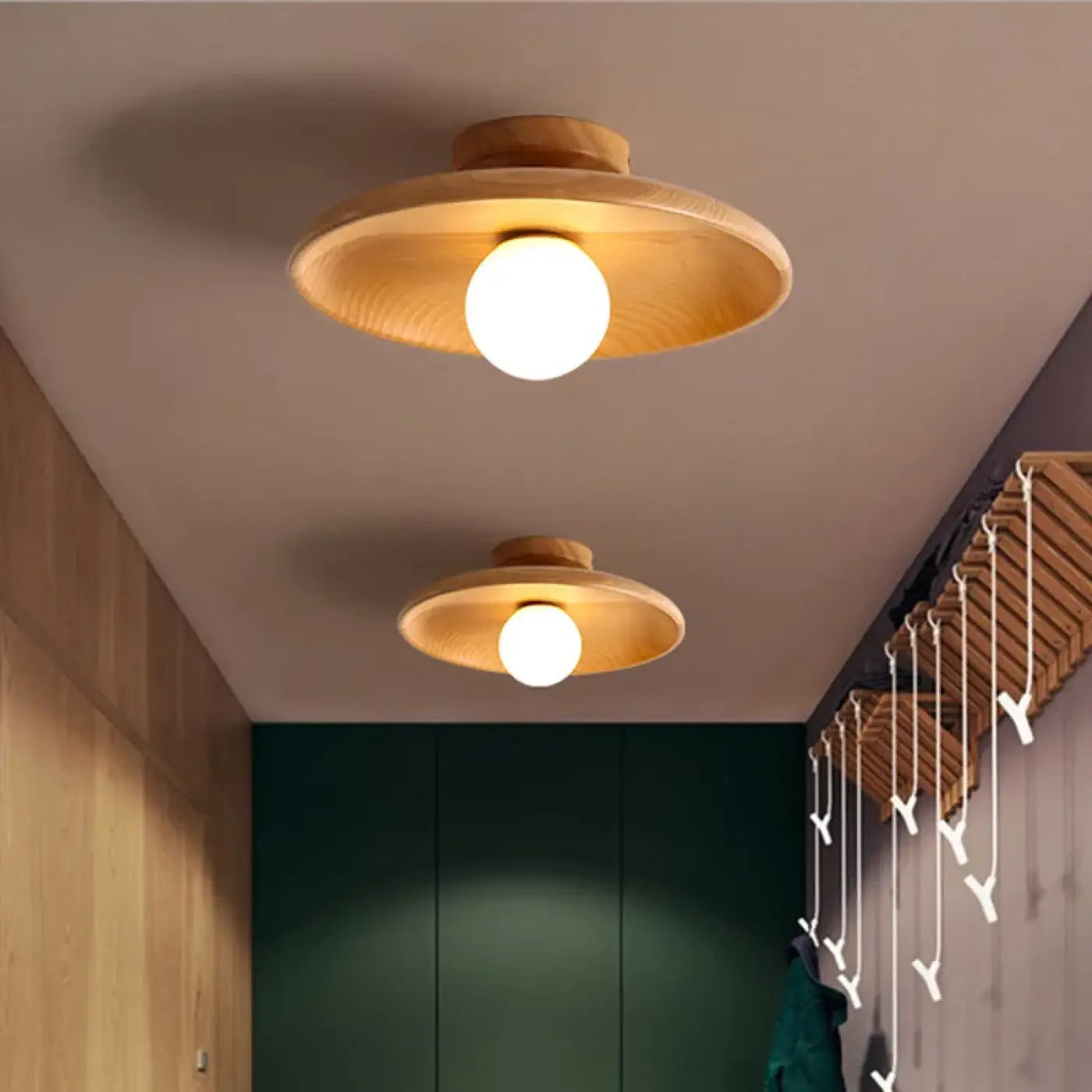 Plafonnier Bois LED Design Naturel