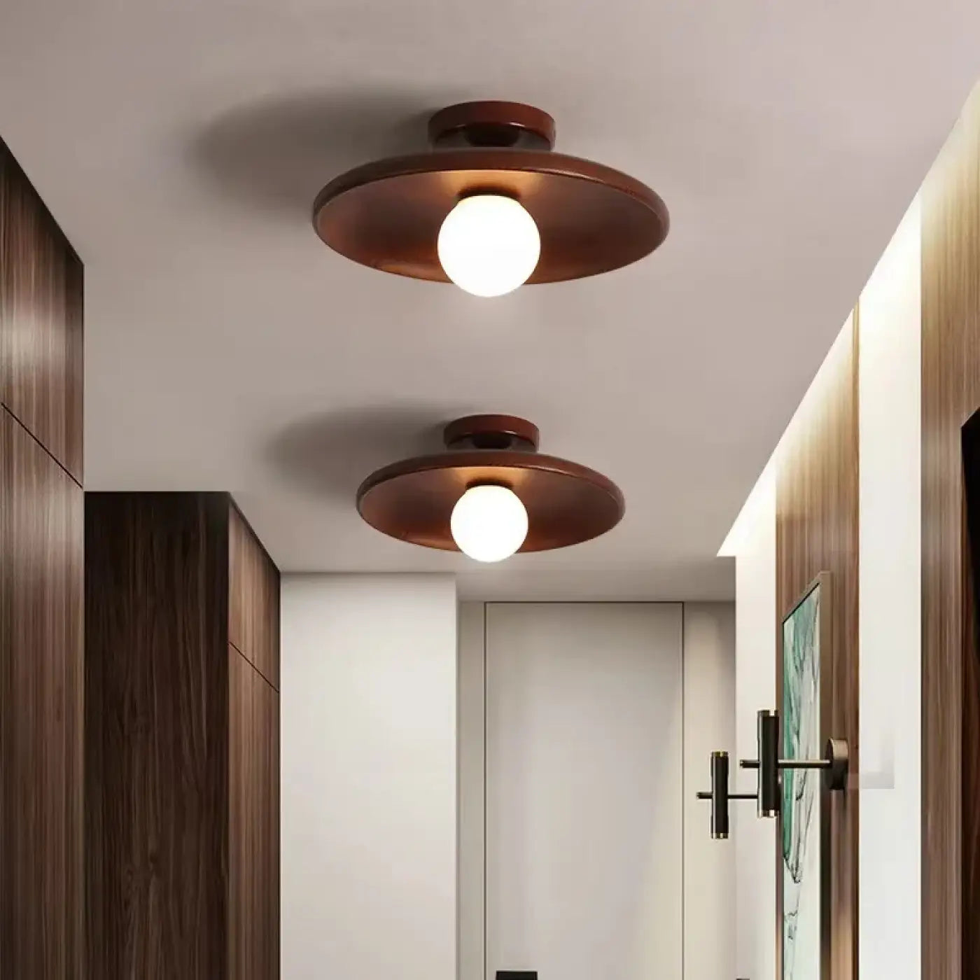 Plafonnier Bois LED Design Naturel