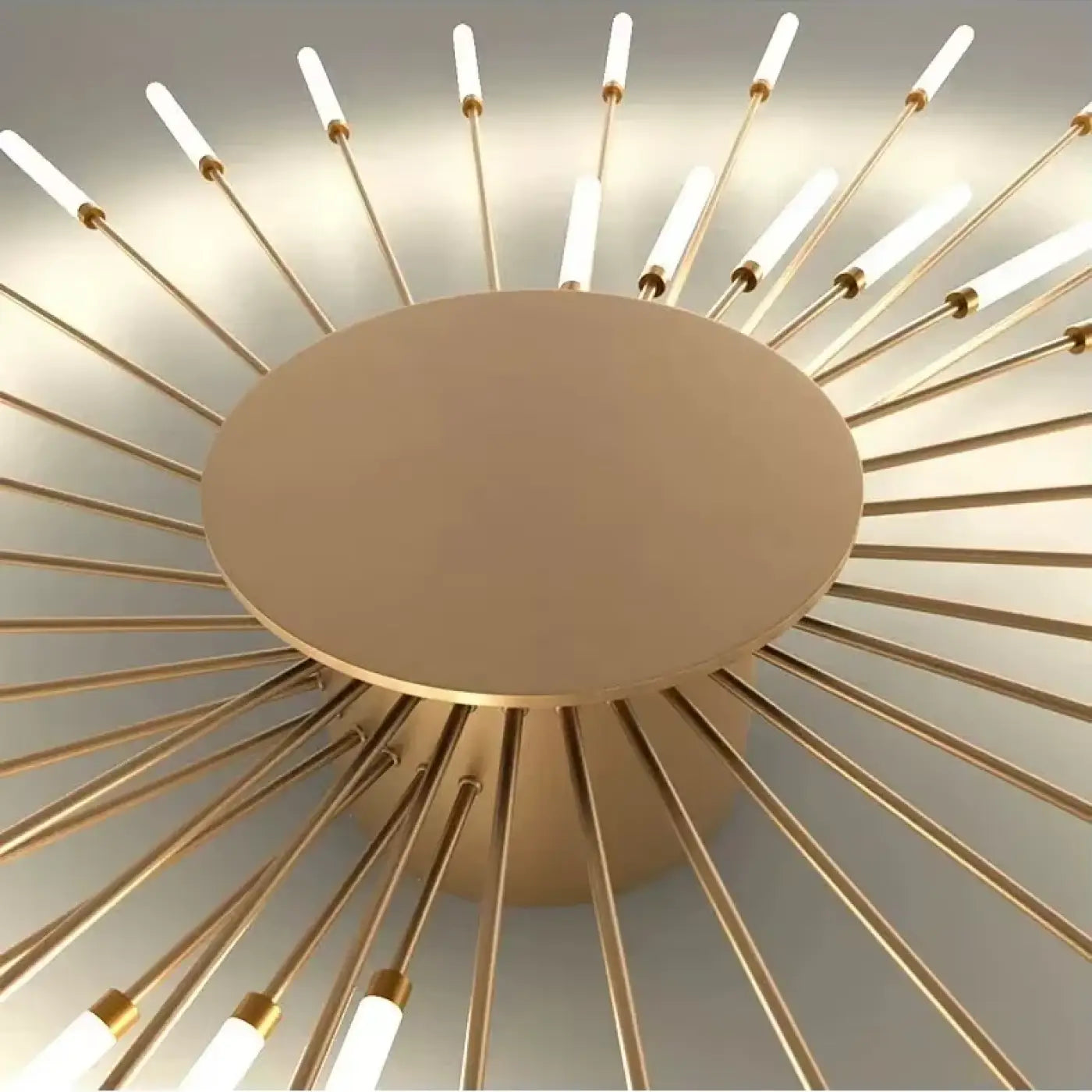 Plafonnier Design Italien Tubes Lumineux Noir ou Doré