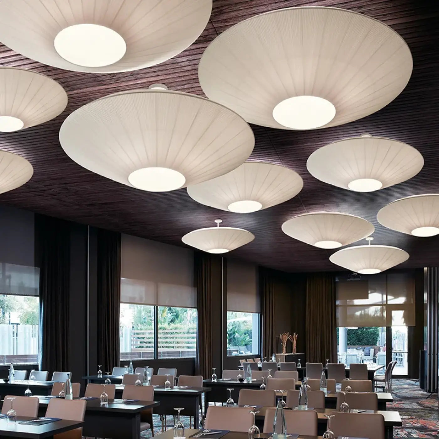 Plafonnier Rond Design Effet Textile
