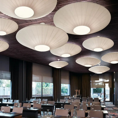Plafonnier Rond Design Effet Textile