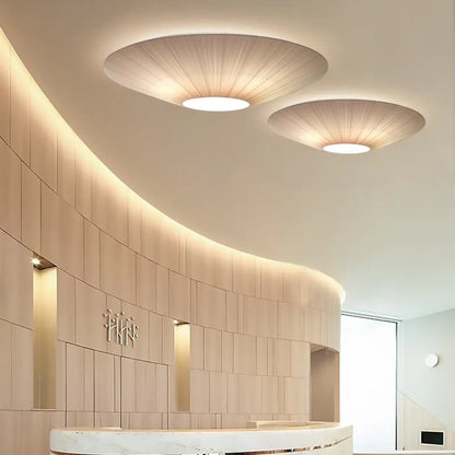 Plafonnier Rond Design Effet Textile