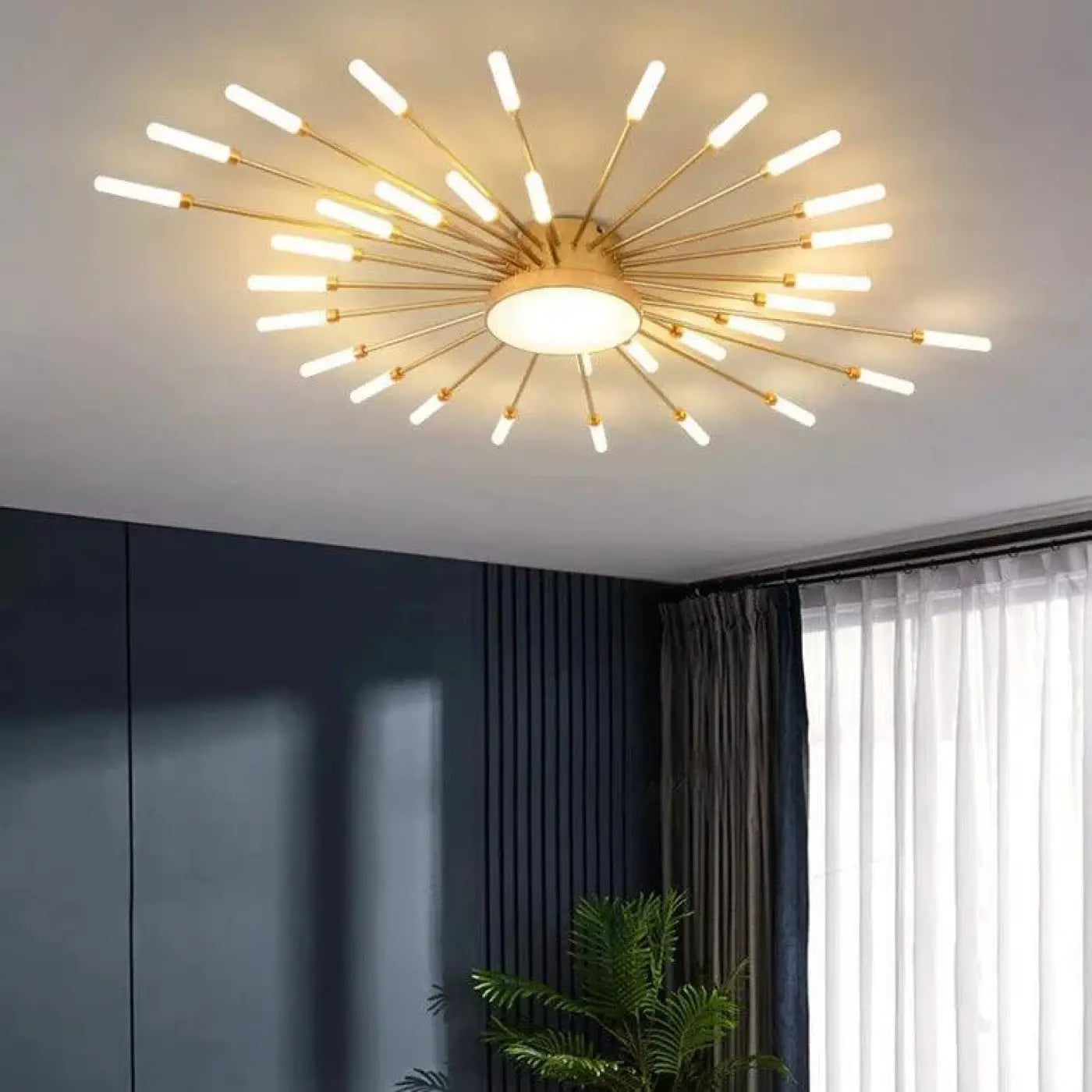 Plafonnier Design LED Métal Doré ou Noir