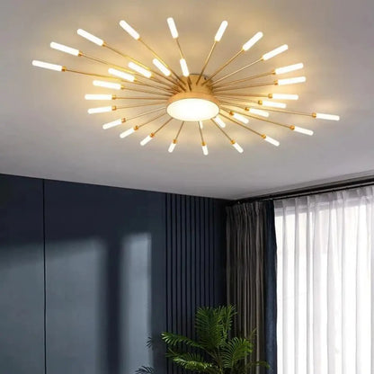 Plafonnier Design LED Métal Doré ou Noir