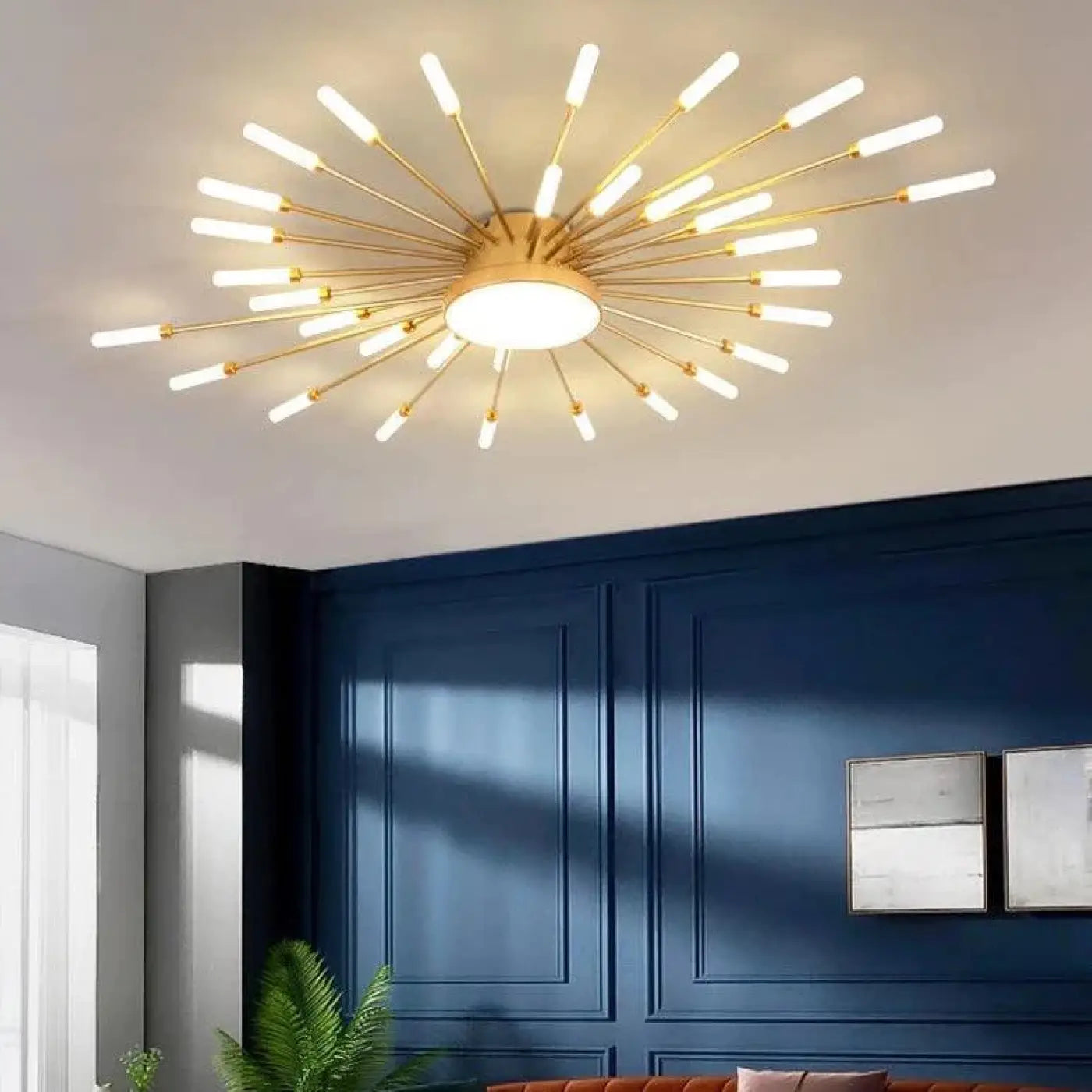 Plafonnier Design LED Métal Doré ou Noir