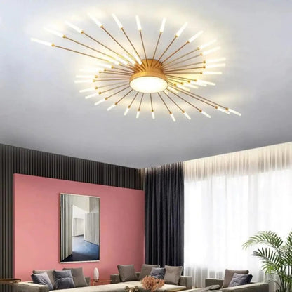 Plafonnier Design LED Métal Doré ou Noir