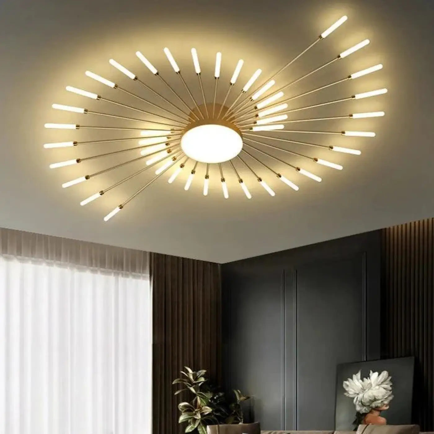Plafonnier Design LED Métal Doré ou Noir
