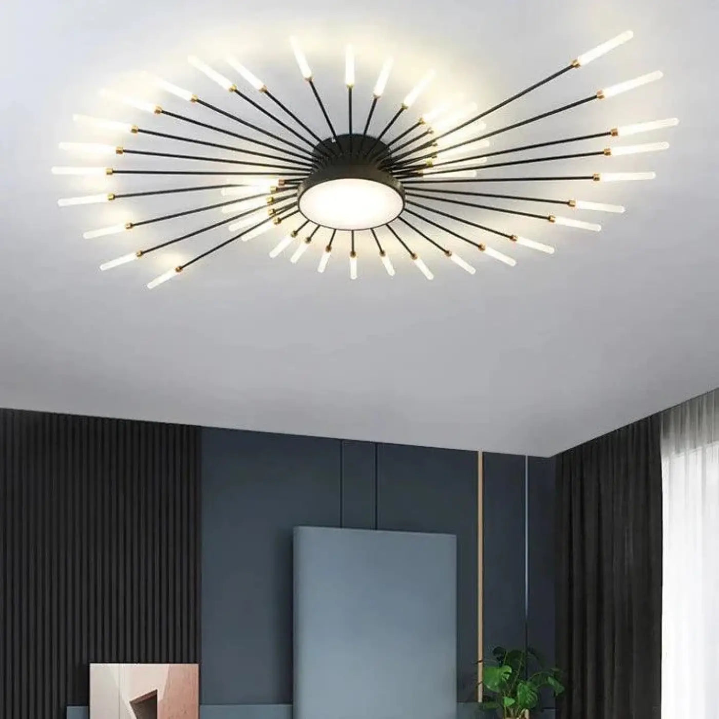 Plafonnier Design LED Métal Doré ou Noir