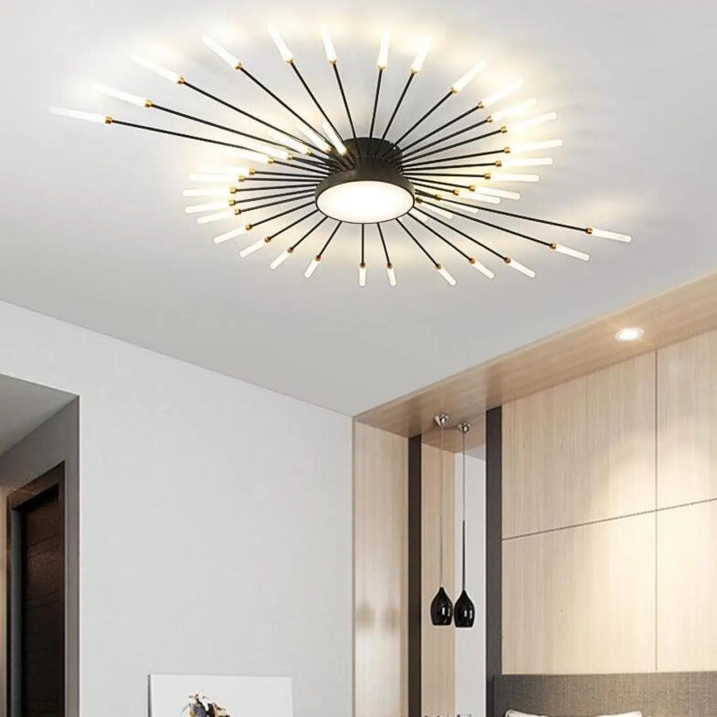 Plafonnier Design LED Métal Doré ou Noir