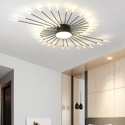 Plafonnier Design LED Métal Doré ou Noir