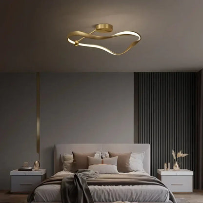 Plafonnier Doré Design Moderne Élégant